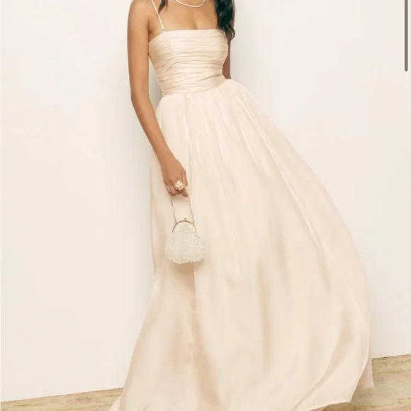 Reformation unused Kastoria Dress cream dress size 8 - Picture 5 of 7